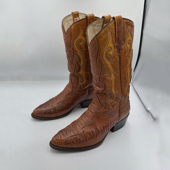 Rudel Brown Leather Men’s Western Cowboy Boots Sz 11E - Picture 5 of 16